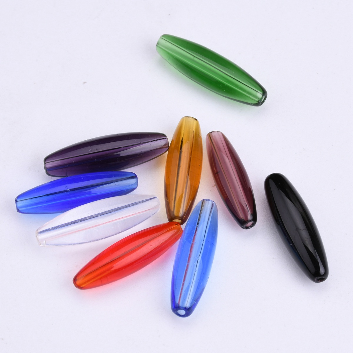 Crimp Bead Tube - 20 pièces forme de Tube ovale