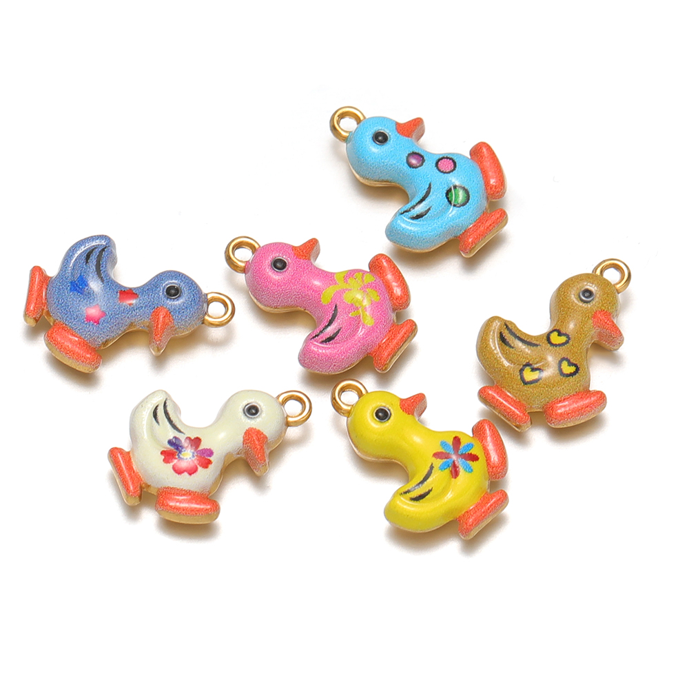 Jewelry Making For Kids - 4 breloques en émail acier inoxydable