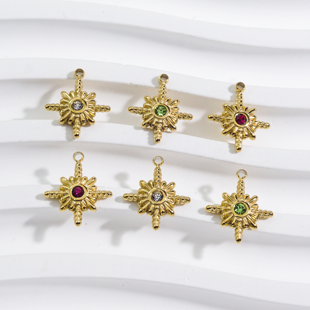 Jewelry Making Stones - Collier à breloques en acier inoxydable,