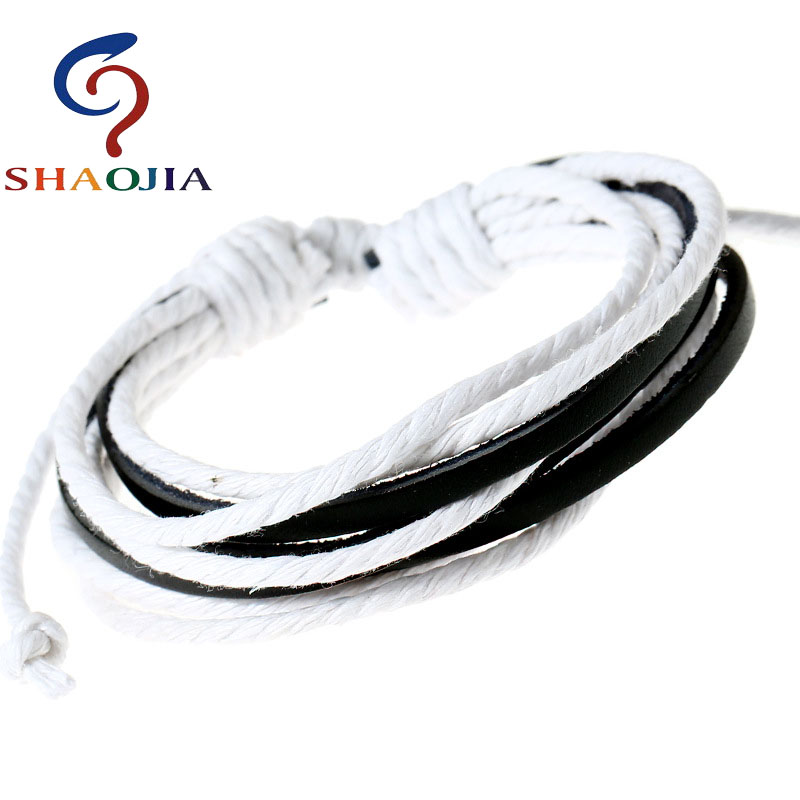 Jewelry Making Singapore - SHAOJIA – Bracelet tressé en cuir