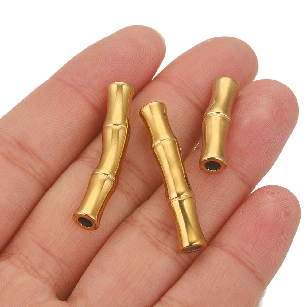 Crimp Bead Tube - Connecteur en acier inoxydable pour bijoux,