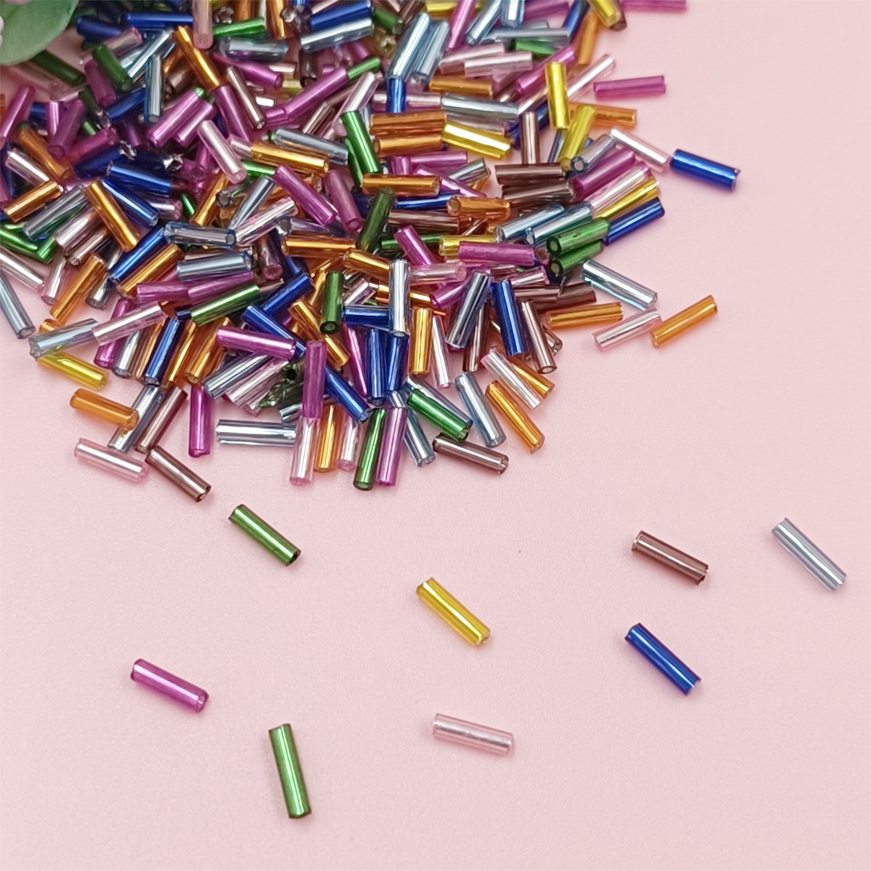 Crimp Bead Tube - 200 pièces 2*7mm Tube de verre