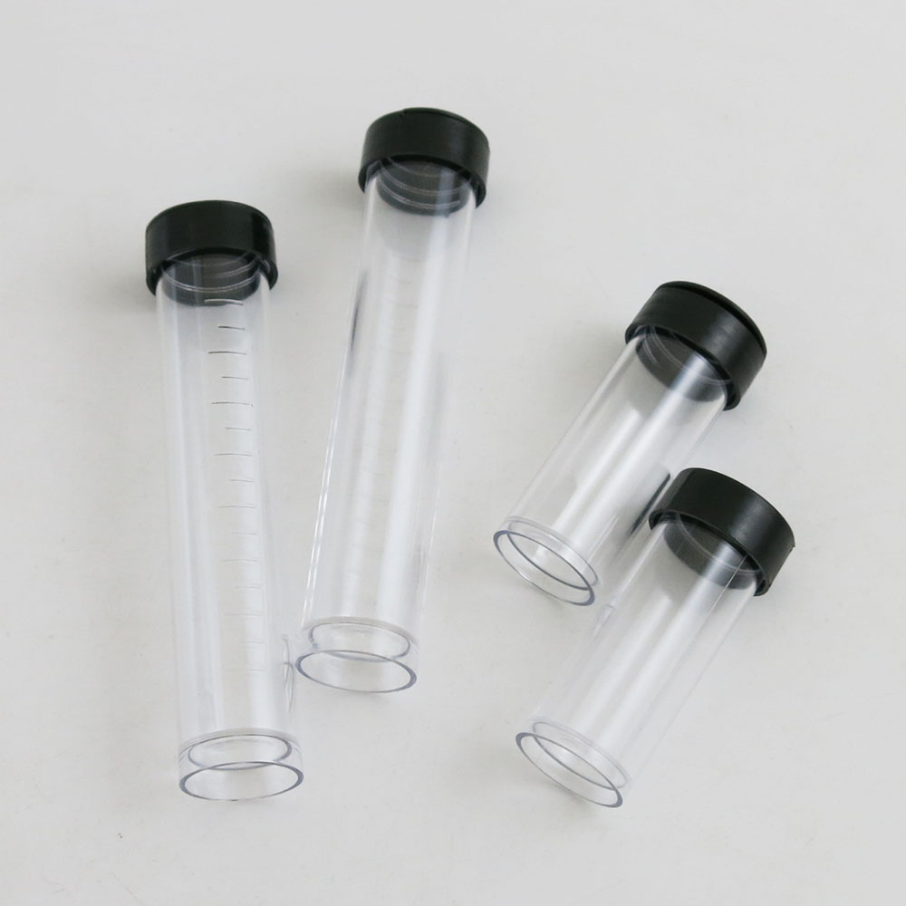 Crimp Bead Tube - 2 tubes en plastique transparent vides