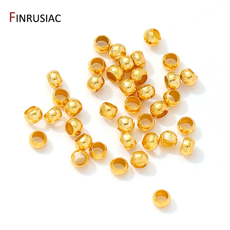 Crimp Bead Tube - Tube rond en laiton plaqué or