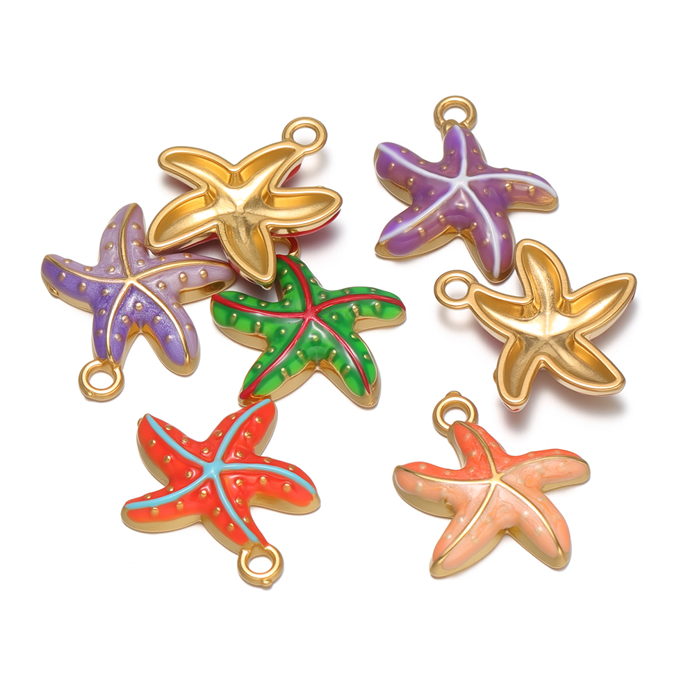 5 Breloques Étoile de Mer Rose - Jewelry Making For Kids avis et prix