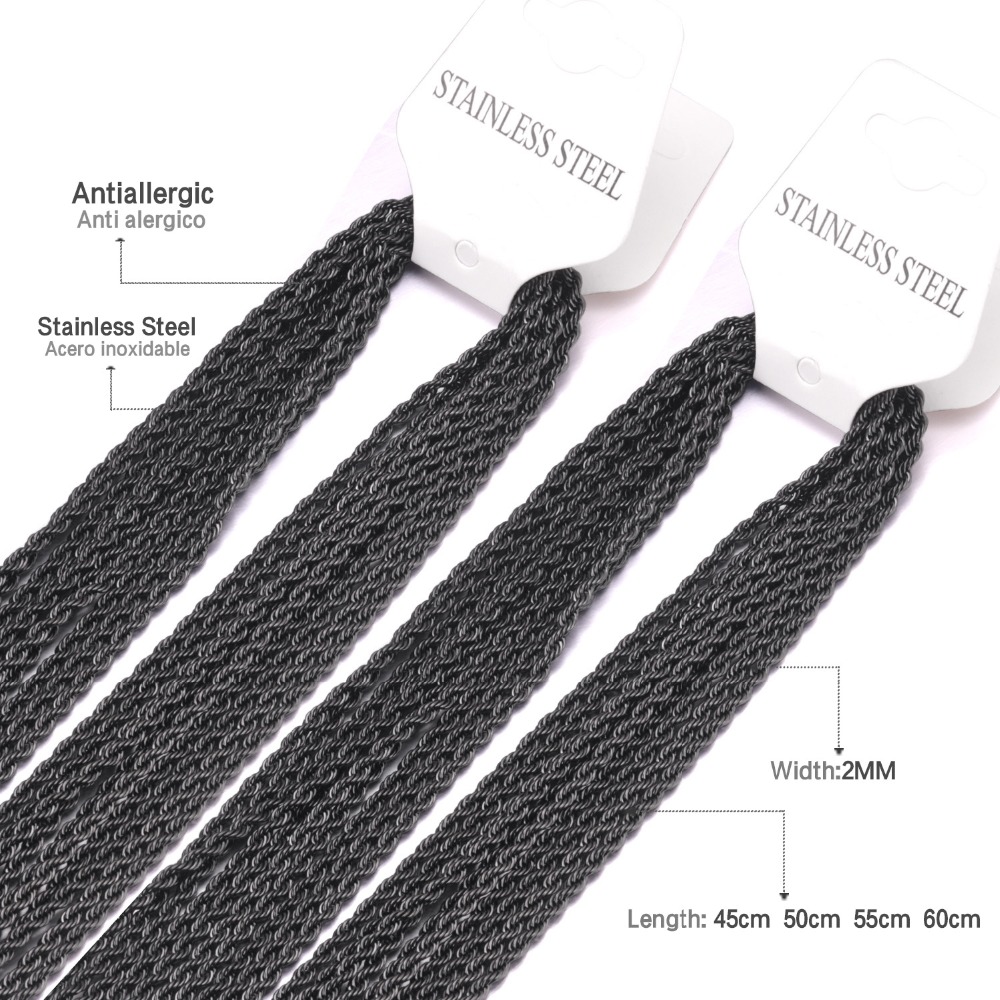 ASONSTEEL – lot de 10 chaînes  - Jewelry Making Singapore avis et prix