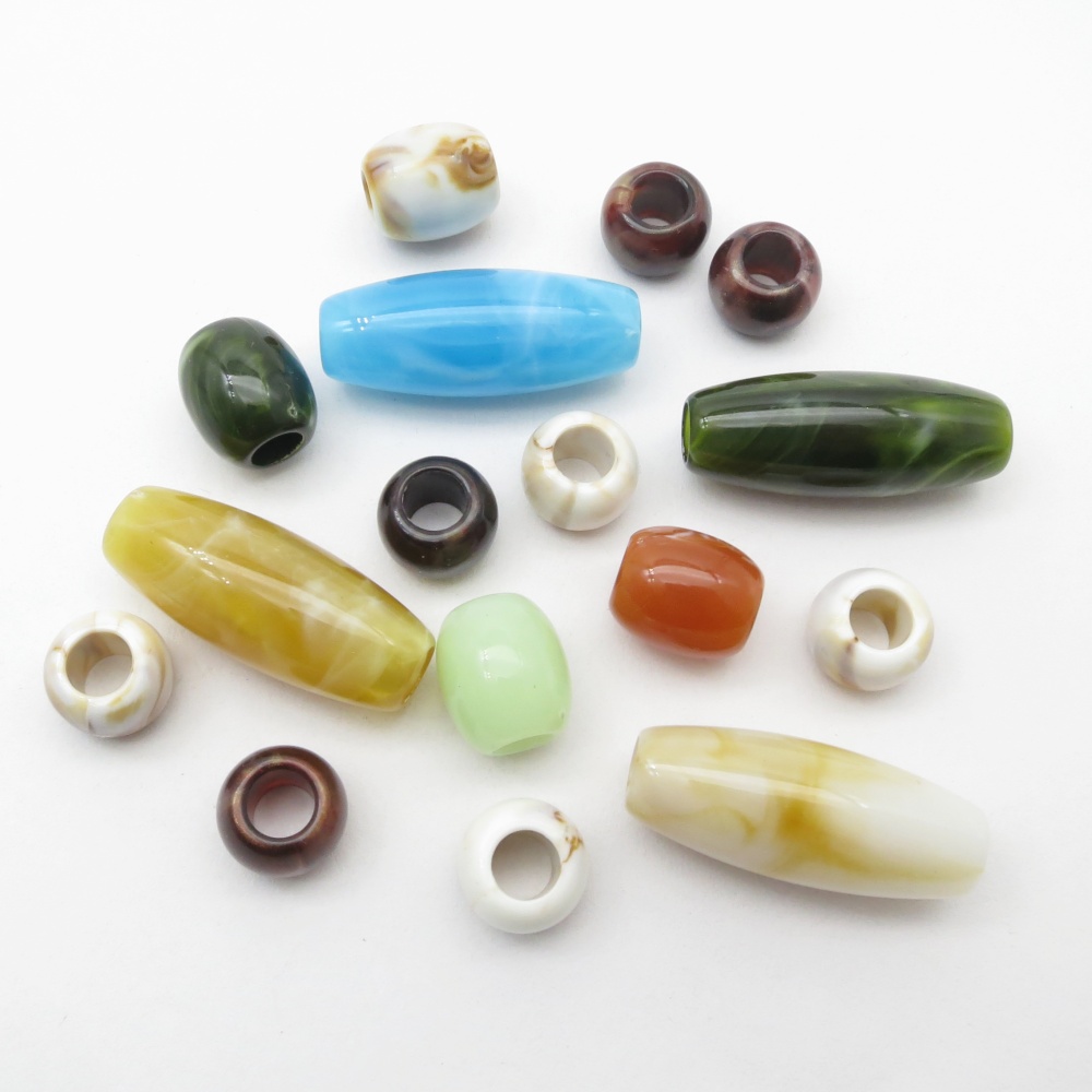 16 pièces mélange Styles acryl - Crimp Bead Tube avis et prix