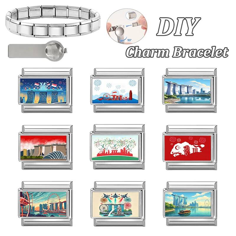 Nouveau Bracelet DIY en Acier  - Jewelry Making Singapore avis et prix
