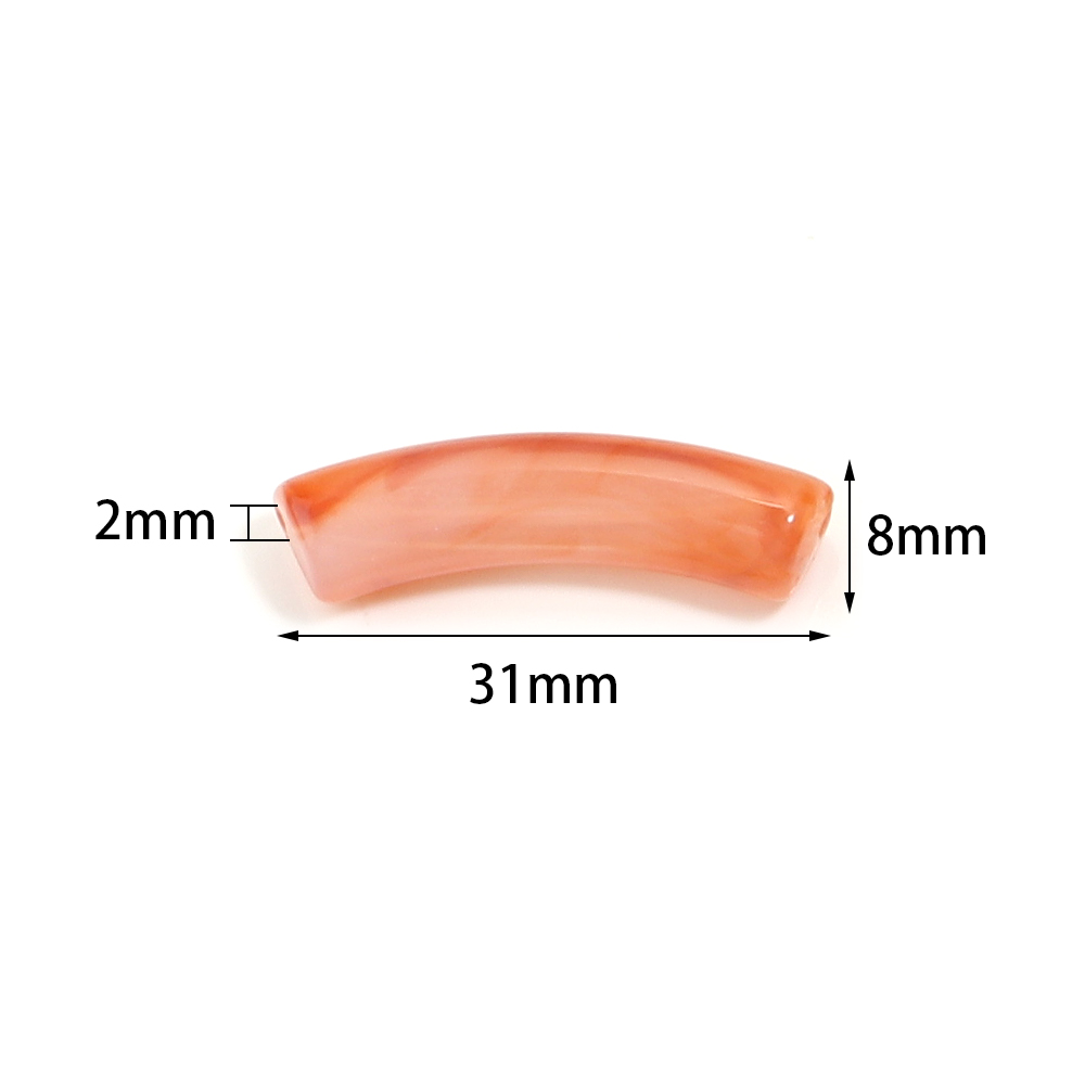 30 perles acryliques en forme  - Crimp Bead Tube avis et prix